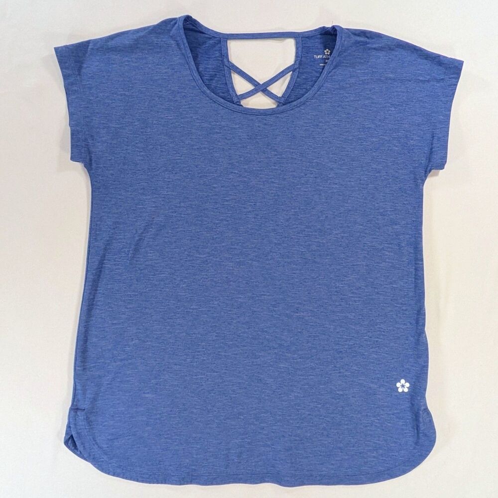 Tuff Athletics Women’s Athletic Large Blue Shirt Athleisure Yoga-chic